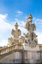 Statue of guardians at Gloriette in Schonbrunn