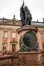 Statue of Gustaf Eriksson Vasa in front of House of Nobility Riddarhuset, Gamla Stan, Stockholm, Sweden Royalty Free Stock Photo