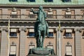 Statue of Gustav Adolphus in Stockholm, Sweden Royalty Free Stock Photo