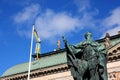 Statue of Gustavo Erici in front of Riddarhuset House of Nobili