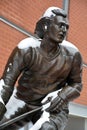 Statue of Guy Lafleur in front the Bell Center. Lafleur Royalty Free Stock Photo