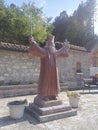 Statue of Hadzi Milentije, near village Raca, Serbia