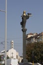 The statue of Hagia Sophia in the center of Sofia, Bulgaria.