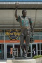 Statue of Hall of Fame Dolphins quarterback Dan Marino in front of Hard Rock Stadium in Miami Gardens, Florida