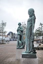 Statue of Hamlet og Ophelia, Railway Station, Helsingor Royalty Free Stock Photo