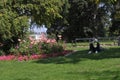 Statue of Hans christian Orested in Orstedparken i9n Copenhagen