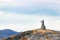 The Statue of Hans Egede on the top of a hill overlooking Nuuk.