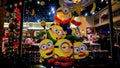 Statue of `HAPPY MINION`, located in Universal Studios Japan