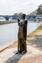 The statue of Harmony or sculpture Praying, erected in honor of the famous Indian philosopher humanist, a preacher of Sri Chinmoy