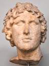 Statue of the Head of Alexander the Great Royalty Free Stock Photo
