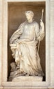 Statue of Health. Detail of the Trevi fountain in Rome, Italy