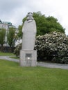 Statue of Henrik Ibsen in Bergen Royalty Free Stock Photo