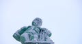 Statue of Hercules in the city of Kassel in winter. Frozen Herkules. Royalty Free Stock Photo