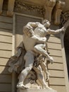 Statue of Hercules fighting Antaeus in Vienna Austria Royalty Free Stock Photo