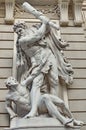 Hofburg Palace. Statue of Hercules - landmark attraction in Vienna, Austria Royalty Free Stock Photo