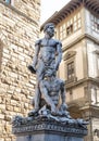 Statue of Hercules killing monster Cacus on the Piazza della Signoria in Florence