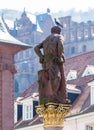 Statue of Hercules in market square Heidelberg Germany Royalty Free Stock Photo