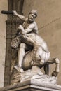 Statue Hercules and Nessus in Loggia dei Lanzi in Florence Royalty Free Stock Photo