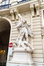 Statue of Hercules slaying the Hydra 1893 on Hofburg, Vienna, Royalty Free Stock Photo