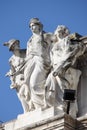 Statue of Hermes and the Goddess Roma Royalty Free Stock Photo