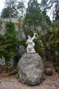 Statue of the hero of the epic Kalevala VÃÂ¤inemÃÂ¶ijnen with Karelian-Finnish gusli Ã¢â¬Åkantele