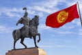 Statue of hero Manas in Bishkek, Kyrgyzstan Royalty Free Stock Photo