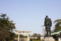 Statue of Hideyoshi Toyotomi in Osaka, Japan Royalty Free Stock Photo