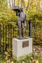 ZYWIEC, POLAND - OCTOBER 23, 2016: Statue of highlander in city park