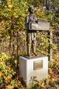 ZYWIEC, POLAND - OCTOBER 23, 2016: Statue of highlander in city park