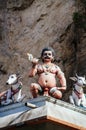 Statue Hindu deities on the roof of temple within Batu Caves. Batu Caves - a complex of limestone caves in Kuala Lumpur, Malesia Royalty Free Stock Photo