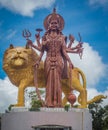 Statue of Hindu divinity goddess Durga at Grand Bassin, Mauritius