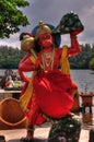 Statue of Hindu God Hanuman in Shiv Mandir on Mauritius