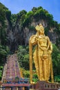 Statue of hindu god Muragan at Batu caves, Kuala Royalty Free Stock Photo