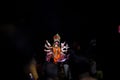 Statue of hindu goddess durga in a festival at night Royalty Free Stock Photo