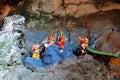 Statue of hindu Gods at Batu caves, Kuala-Lumpur, Malaysia Royalty Free Stock Photo