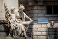 Statue in the historic center of Rome in Italy. Representation of the Politics and People