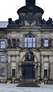 Statue at the Historical Residence Castle in the Old Town of Dresden, the Capital City of Saxony