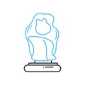 statue of history line icon, outline symbol, vector illustration, concept sign Royalty Free Stock Photo