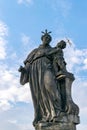 Statue in the Charles bridge in Prague