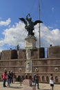 The statue of Holy Angel in the Mausoleum of Hadrian Royalty Free Stock Photo