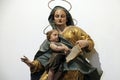 statue of holy characters in a church at the st angel fort in vittoriosa in malta Royalty Free Stock Photo