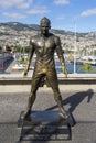 Statue in honor of Cristiano Ronaldo in front of the CR7 museum, Funchal, Madeira island.