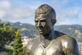 Statue in honor of Cristiano Ronaldo in front of the CR7 museum, Funchal, Madeira island.