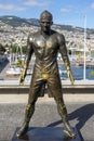 Statue in honor of Cristiano Ronaldo in front of the CR7 museum, Funchal, Madeira island.