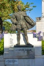 statue in honor of the tenor TomÃ¡s Alcaide placed in a street in the center of the Alentejo town of Estremoz.