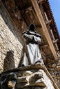 Statue of hooded monk outside the City walls in Tallinn, Estonia Royalty Free Stock Photo