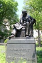 Statue of Horace Greeley, on the grounds of New York City Hall, New York, NY, USA Royalty Free Stock Photo