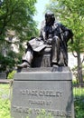 Statue of Horace Greeley, on the grounds of New York City Hall, New York, NY, USA Royalty Free Stock Photo