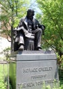 Statue of Horace Greeley, on the grounds of New York City Hall, New York, NY, USA Royalty Free Stock Photo