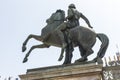 Statue of a horse rider in front of the Royal Palace Palazzo Reale in Turin Torino, Piedmont Piemonte, Italy Royalty Free Stock Photo